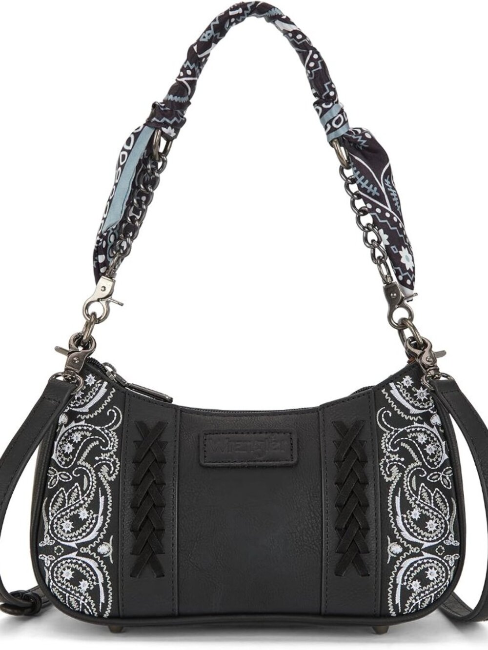 Wrangler Shoulder Bag for Women Western Desert Paisley Purse Floral Embroidered